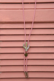Hand-Painted Western Cactus Bolo Tie