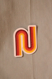 Retro Stripe Wave – Iron On Patch