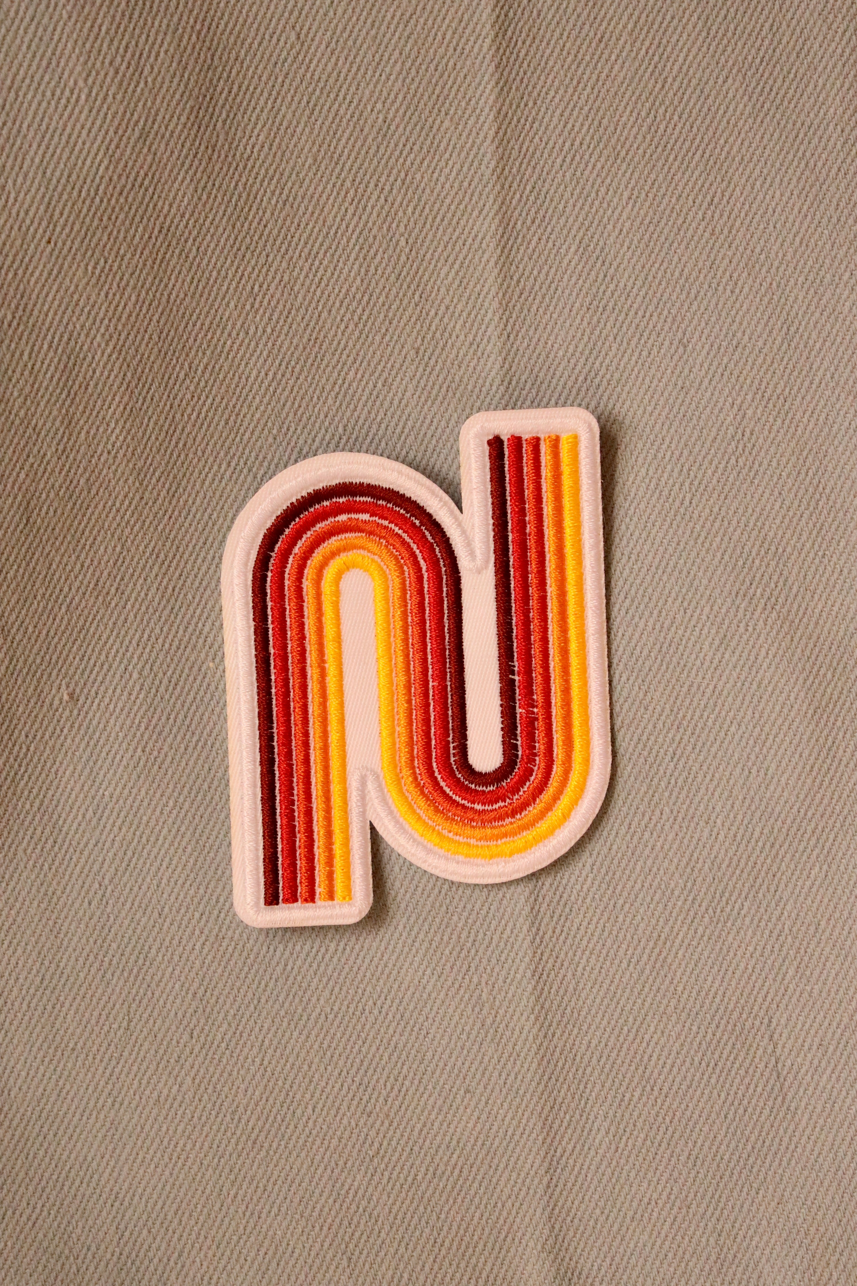 Retro Stripe Wave – Iron On Patch