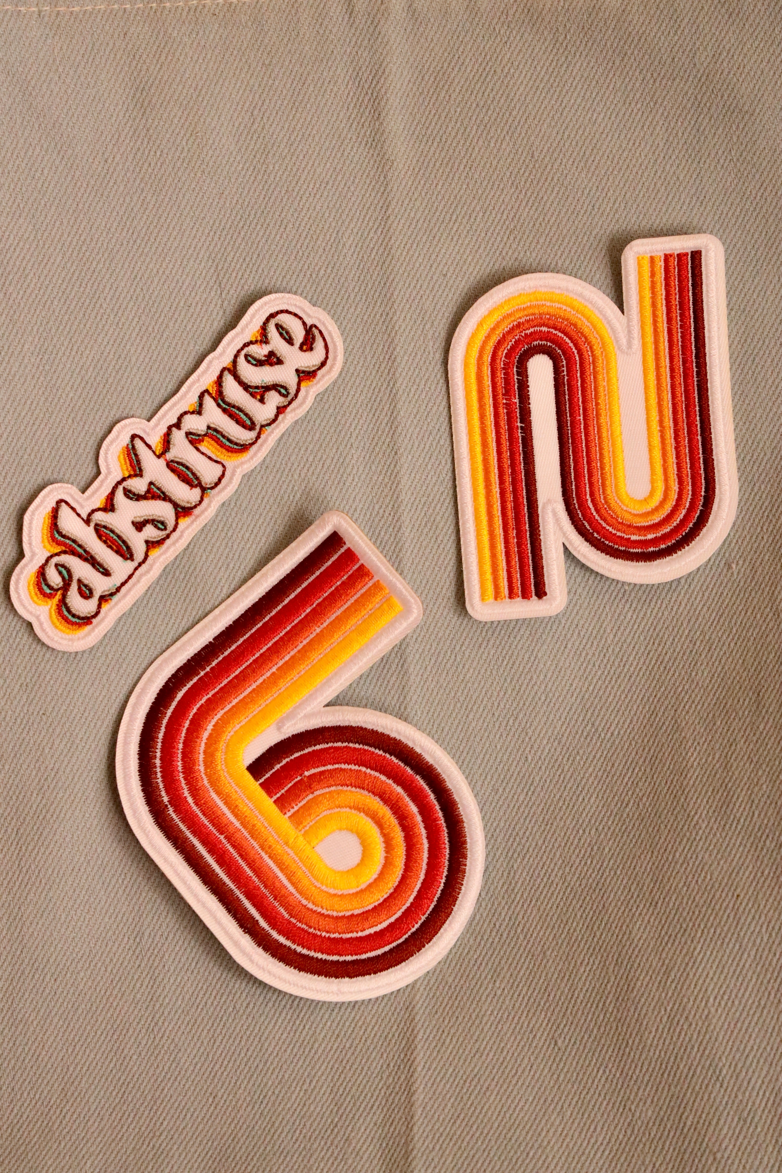 Retro Stripe Swirl – Iron On Patch