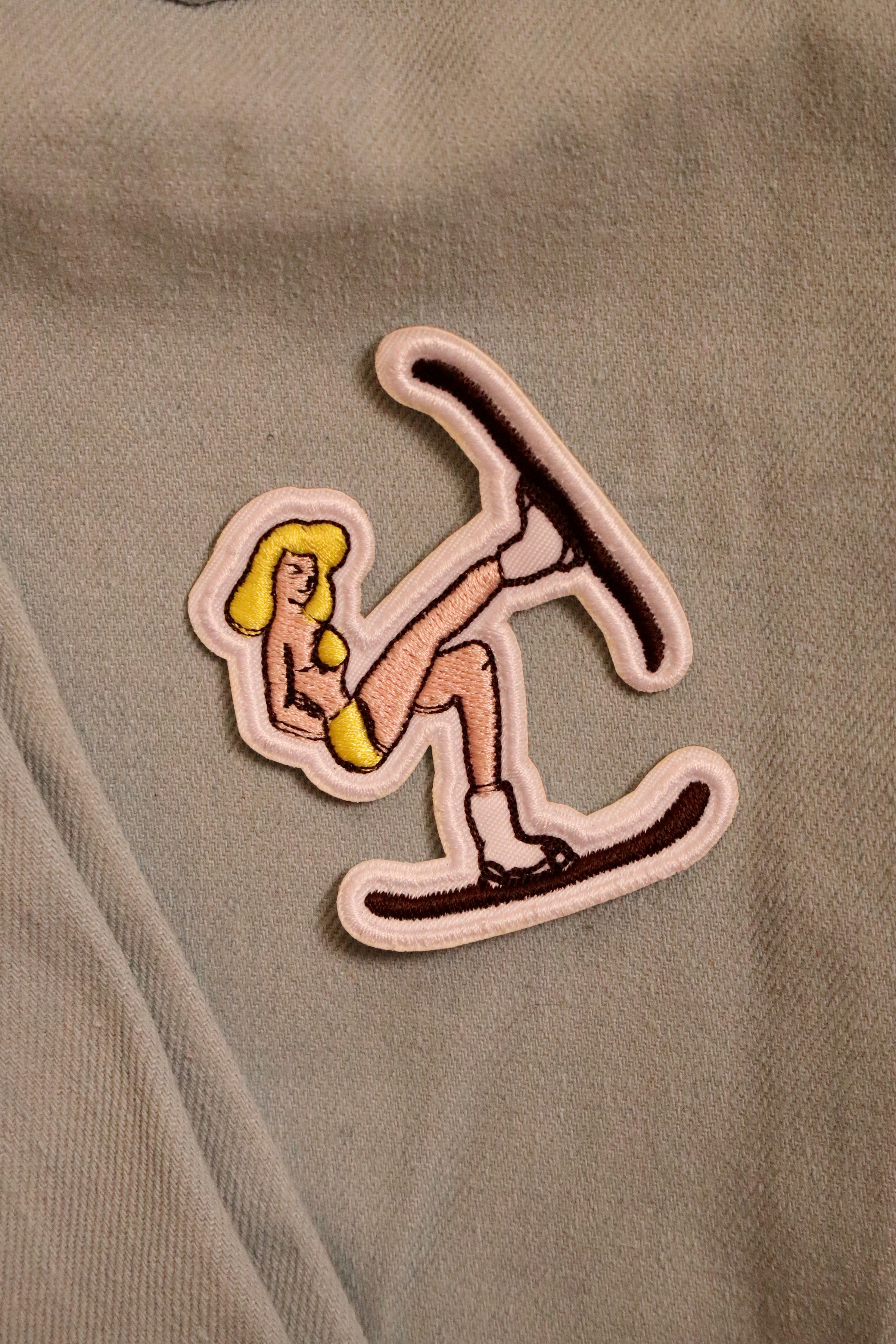 Ski With Me – Iron On Patch