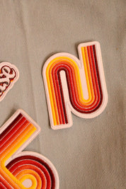 Retro Stripe Wave – Iron On Patch