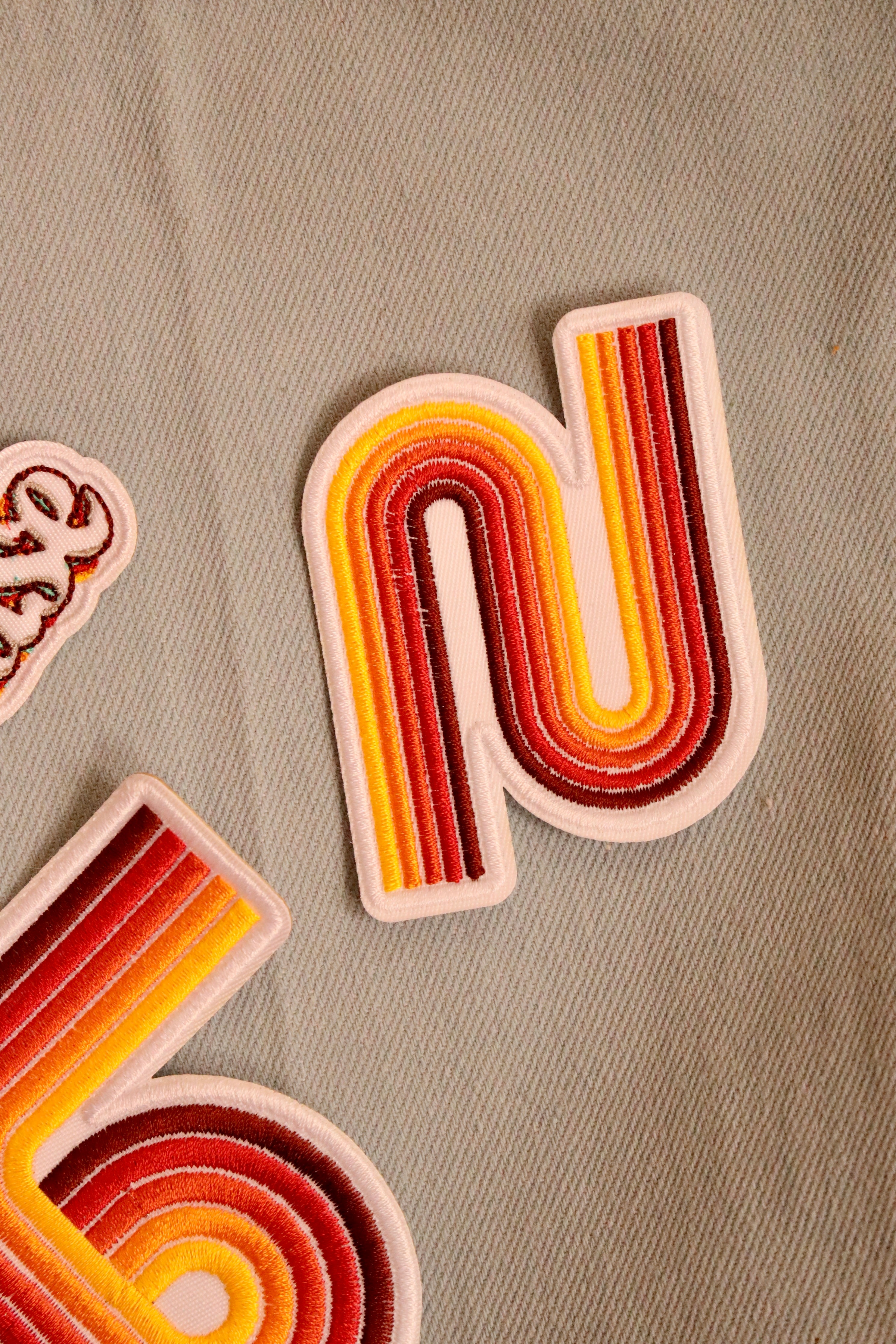 Retro Stripe Wave – Iron On Patch
