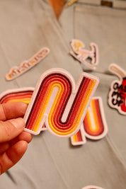 Retro Stripe Wave – Iron On Patch