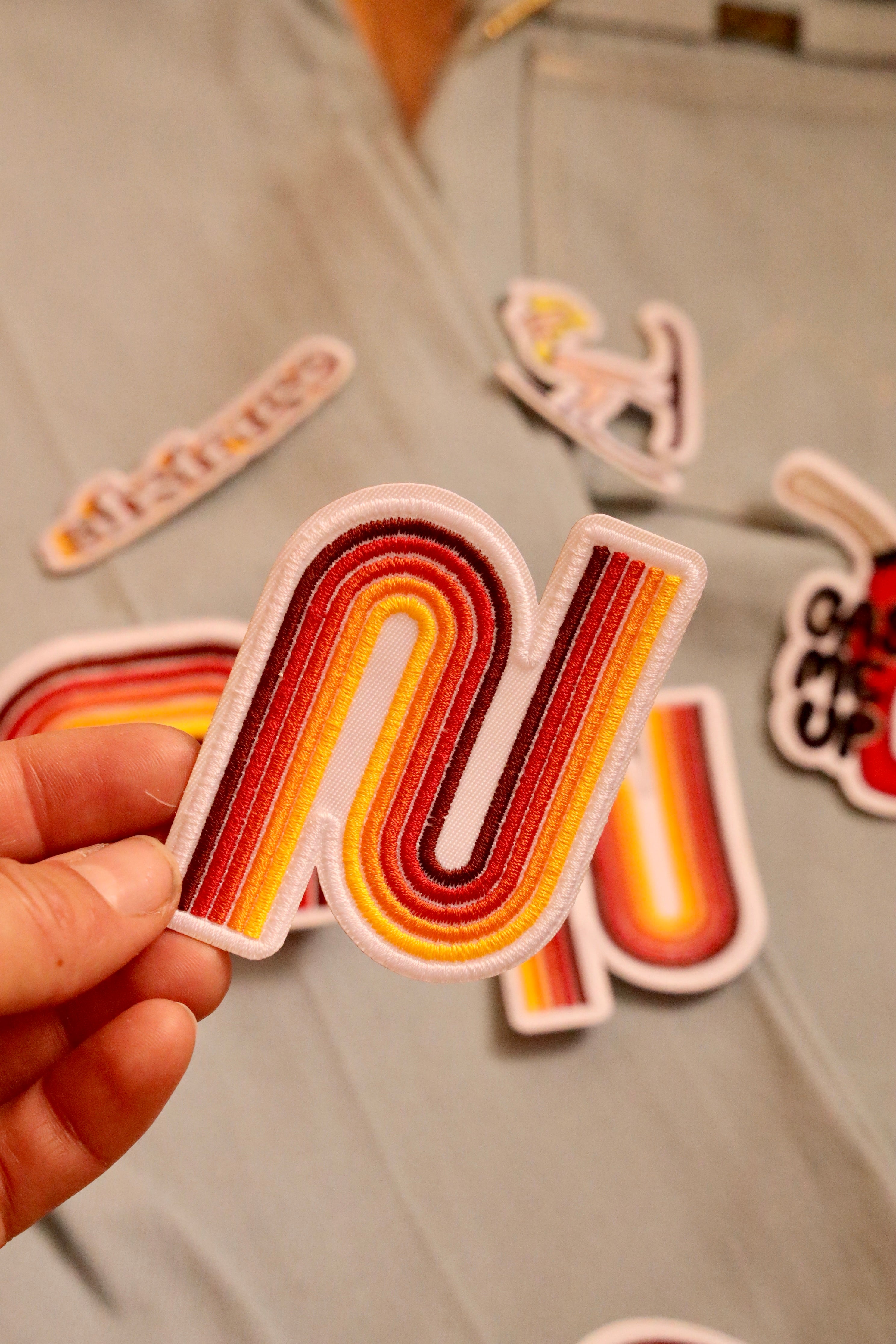 Retro Stripe Wave – Iron On Patch