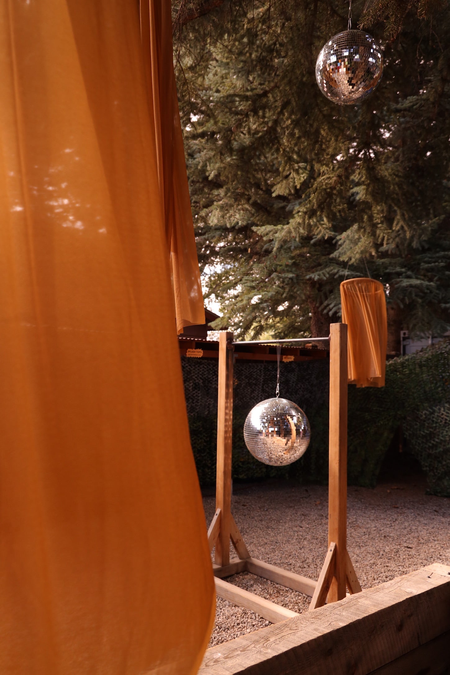 Fabric Chandelier Install - Event Rental