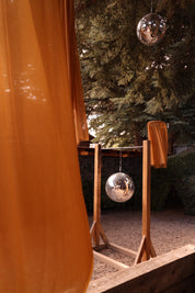 Fabric Chandelier Install - Event Rental