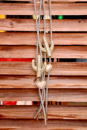 Hand-Painted Western Cactus Bolo Tie