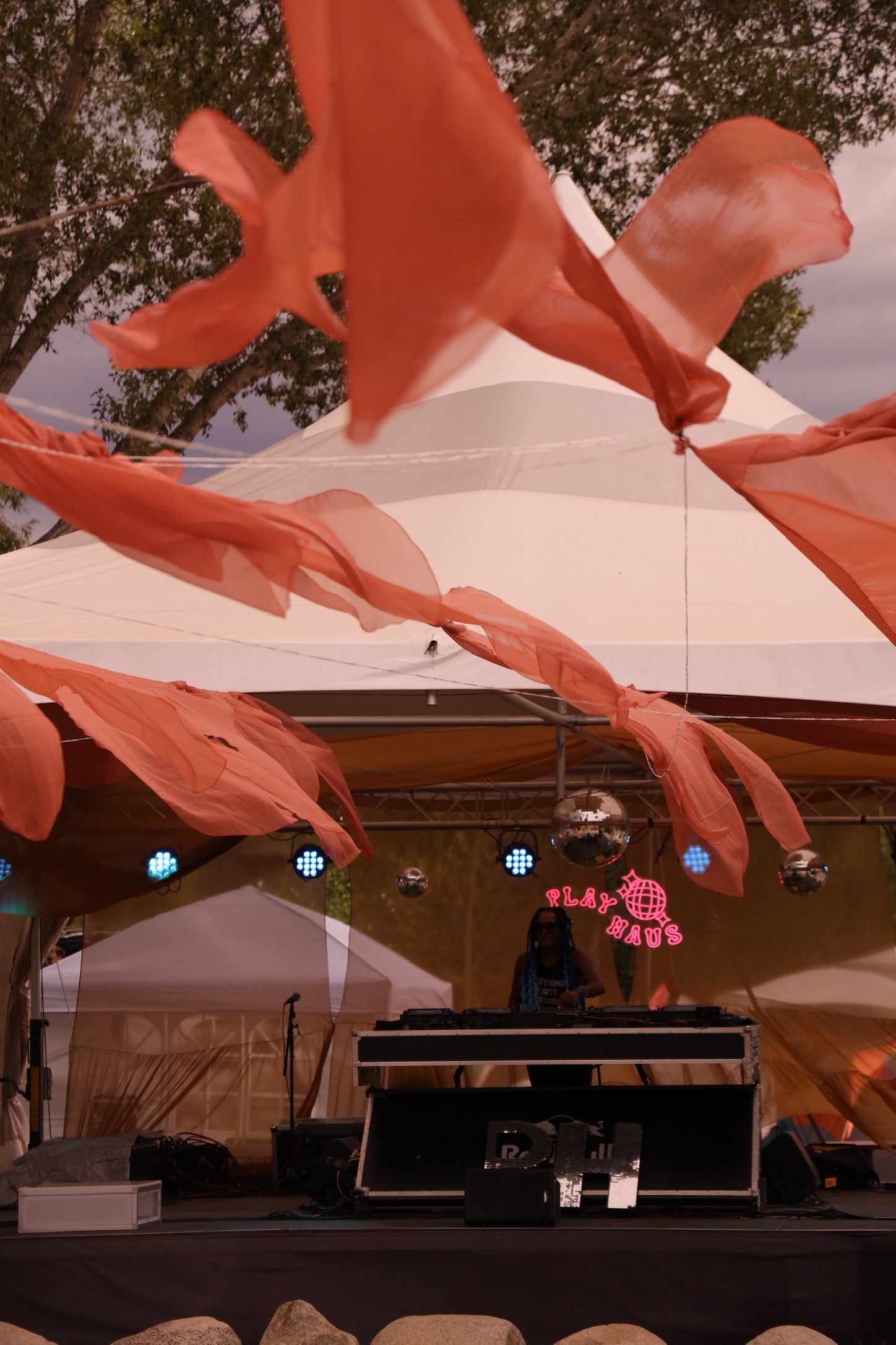 Wavy Fabric Install - Event Rental