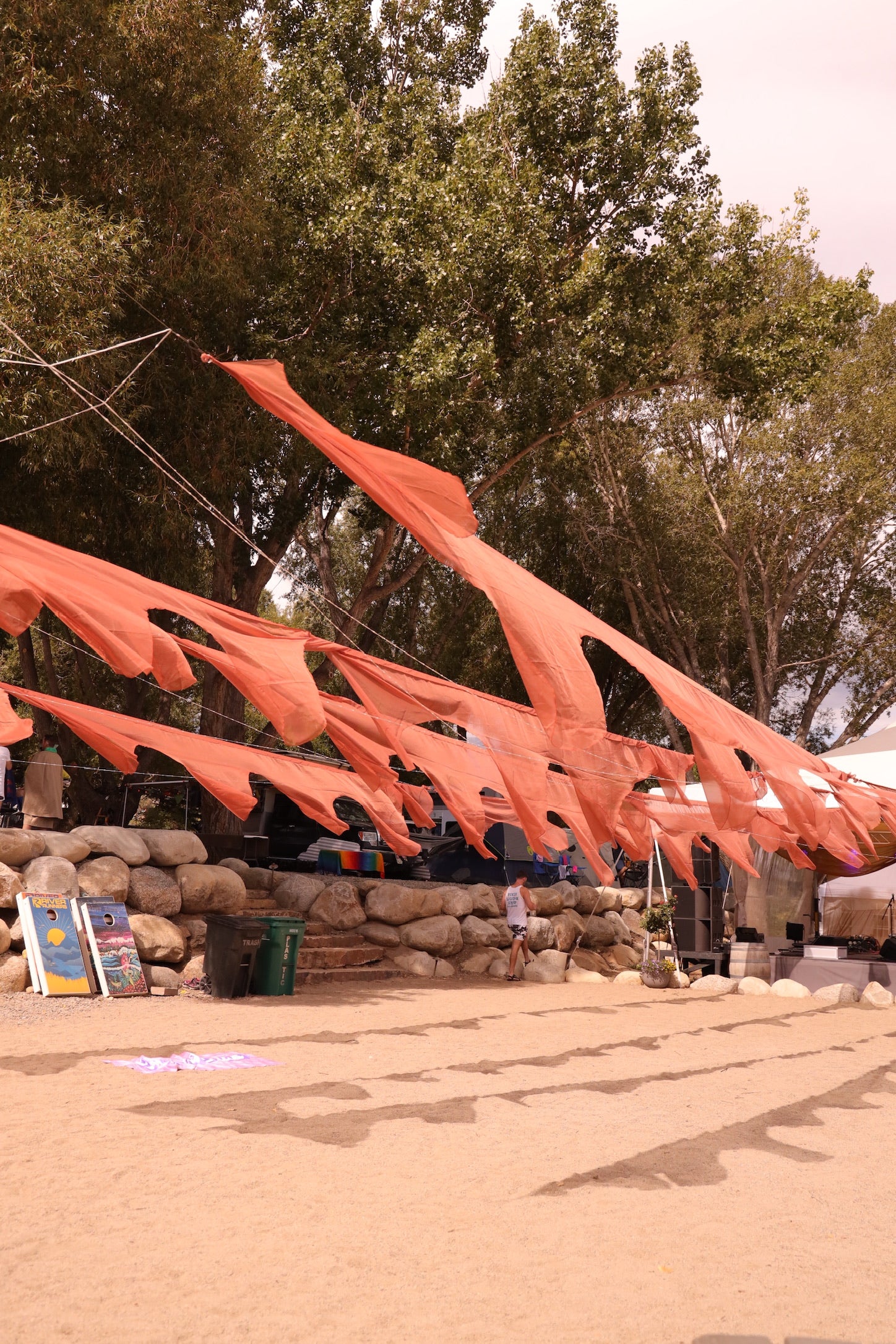 Wavy Fabric Install - Event Rental