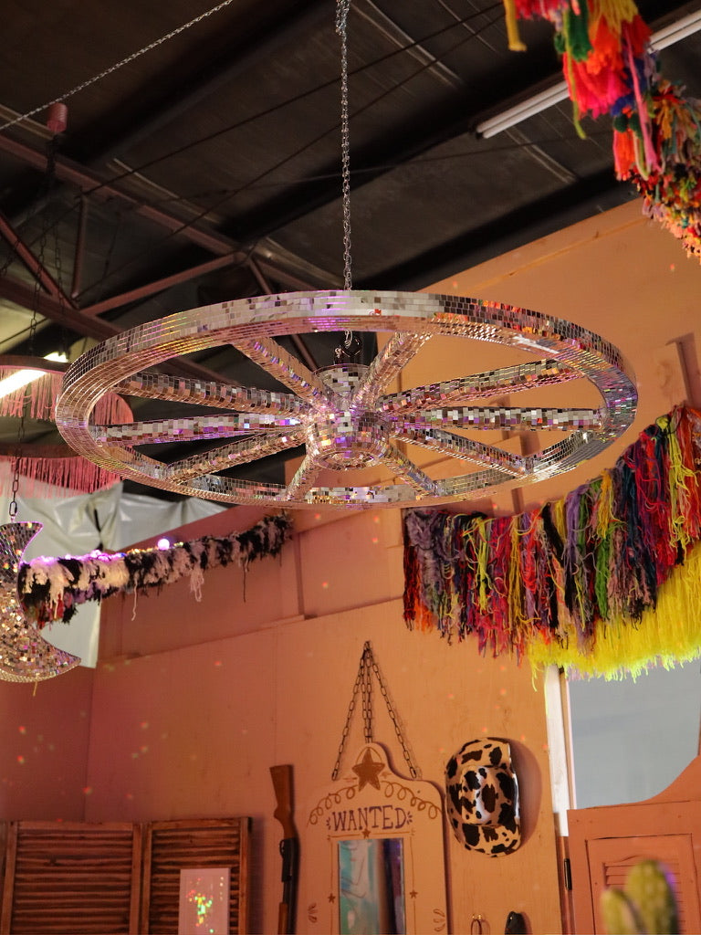 4FT Disco Wagon Wheel - Event Rental