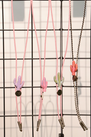 Hand-Painted Western Cactus Bolo Tie