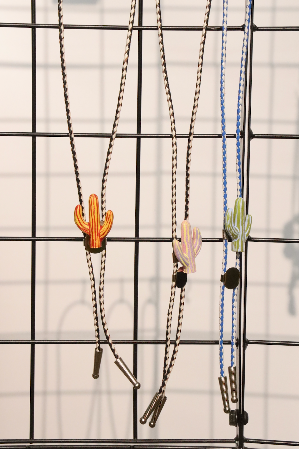 Hand-Painted Western Cactus Bolo Tie