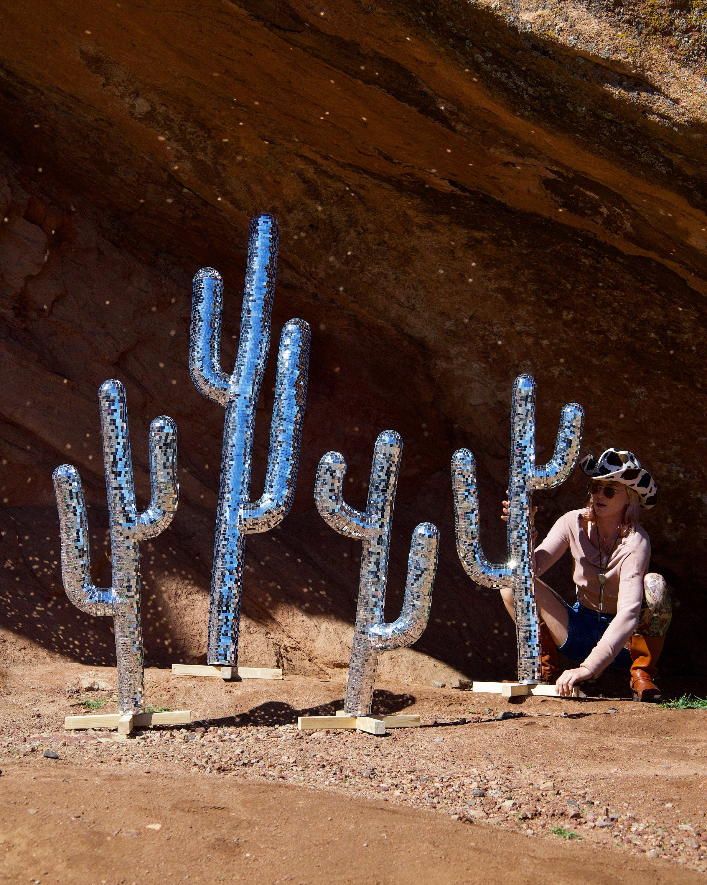 Large Disco Cactus / Western Disco Cacti Decor / Festival Cactus Installation