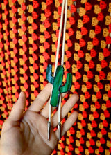 Stained Glass Cactus Bolo Tie